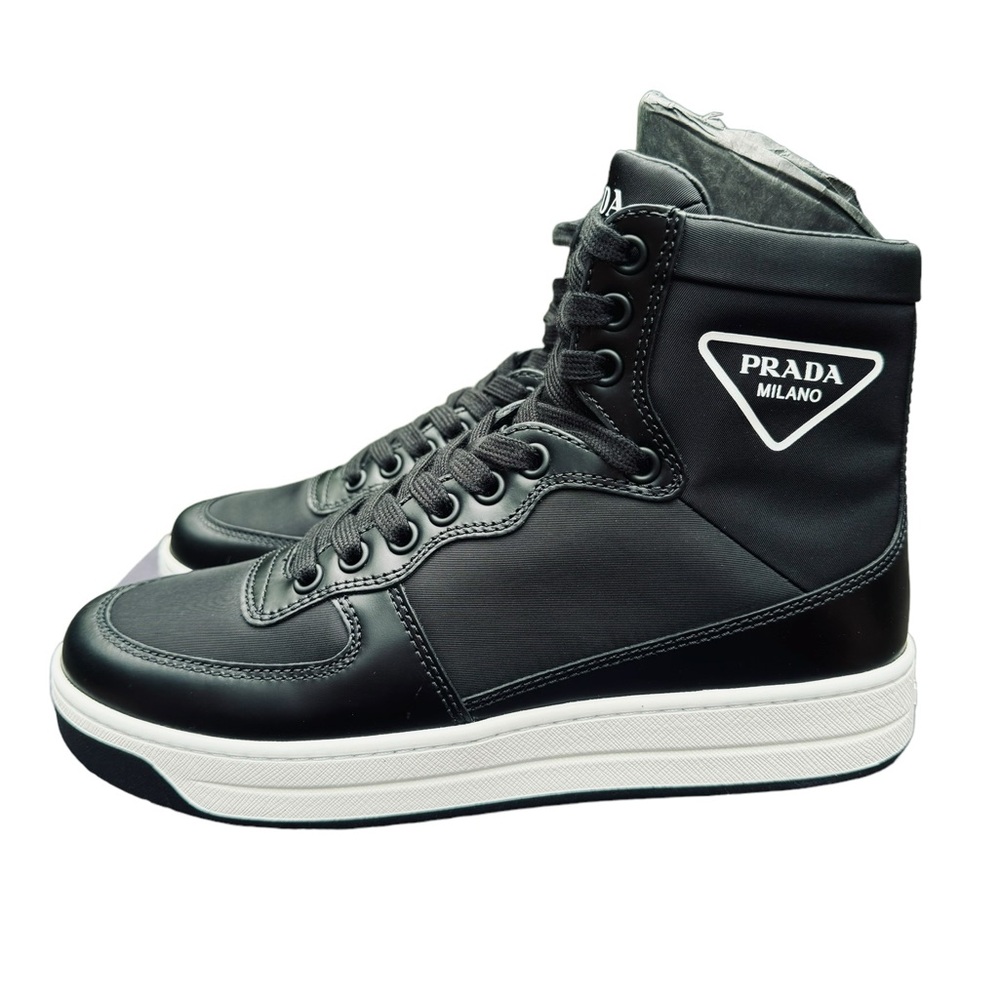 PRADA***Black Nylon High Top Sneakers***EU 36; US 6 $1090 - Picture 4 of 7